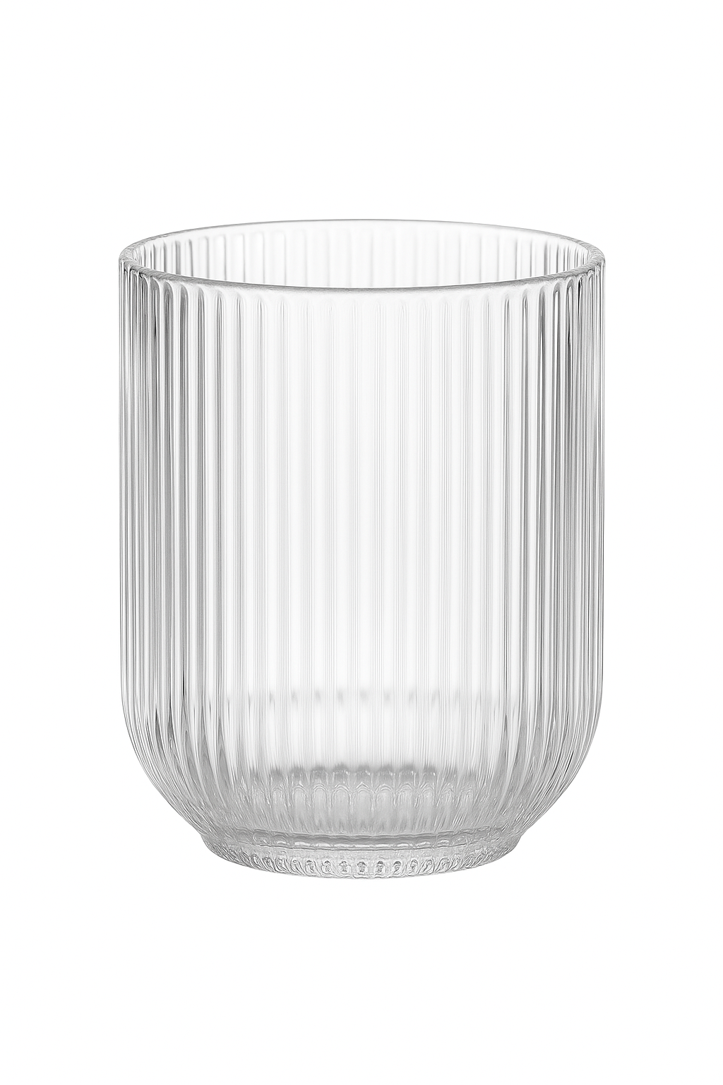 Ensemble verres vin rayés tige courte large ouverture - vue 2 sur 2