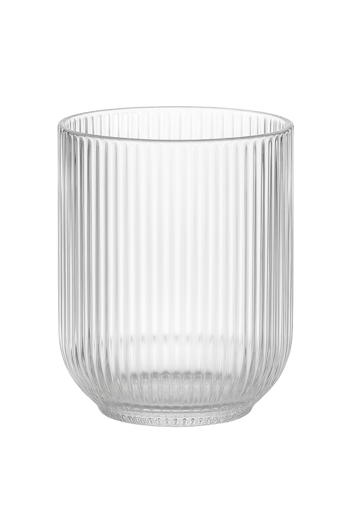 Ensemble verres vin rayés tige courte large ouverture