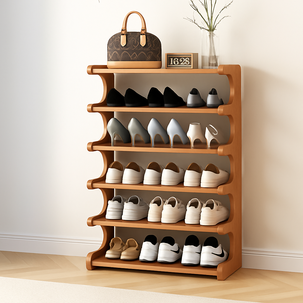 etagere de rangement a chaussures en bois multicouches resistente à lhumidité - vue 11 sur 11