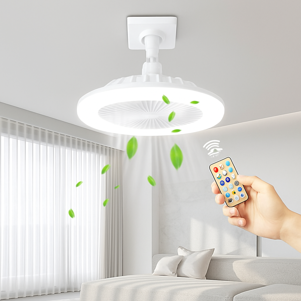 Fan Luster Silent Ceiling Fan Light with Remote Lamp E27 Control Bedroom Living, Home Lighting Source, Ac85-265v Ceiling Fan