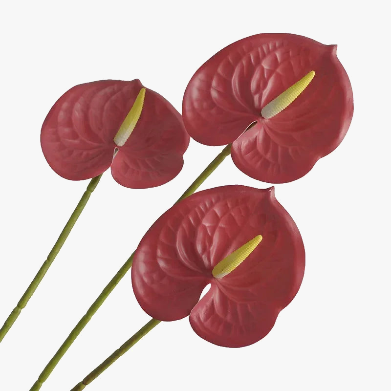 feuilles d'anthurium artificielles pour décoration florale et jardin