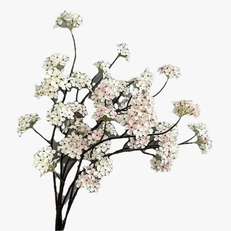 fleurs artificielles en soie pour décoration douce et élégante