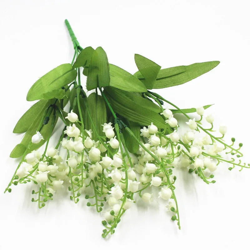 fleurs artificielles muguet bouquet de mariage décoration fête en plastique