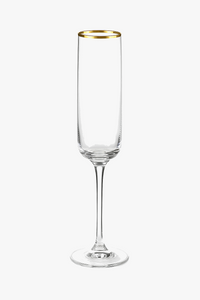 Elegant hand-blown champagne flutes, designed glass
