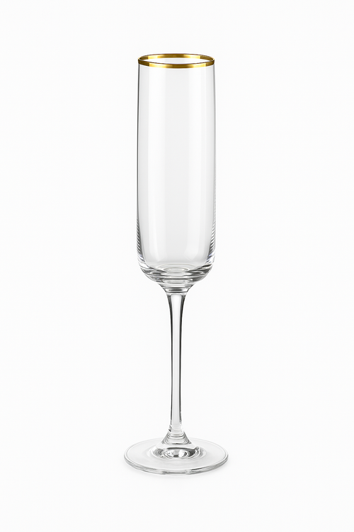 Flutes a champagne design elegant souffle main verre - vue 2 sur 2