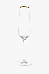Elegant hand-blown champagne flutes