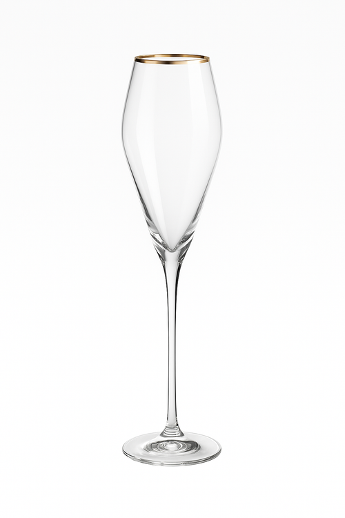 Flutes a champagne design elegant verre souffle main - vue 2 sur 2
