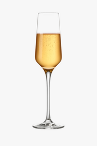 Elegant hand-blown champagne flute glass