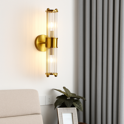 FSS moderne luxe or cristal applique LED Simple coquille lumière pour salon chambre fond chevet escalier allée - vue 3 sur 10