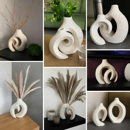 grand vase décoratif en céramique pour un intérieur moderne et élégant