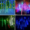 guirlande lumineuse led pluie de météores imperméable pour décoration festive