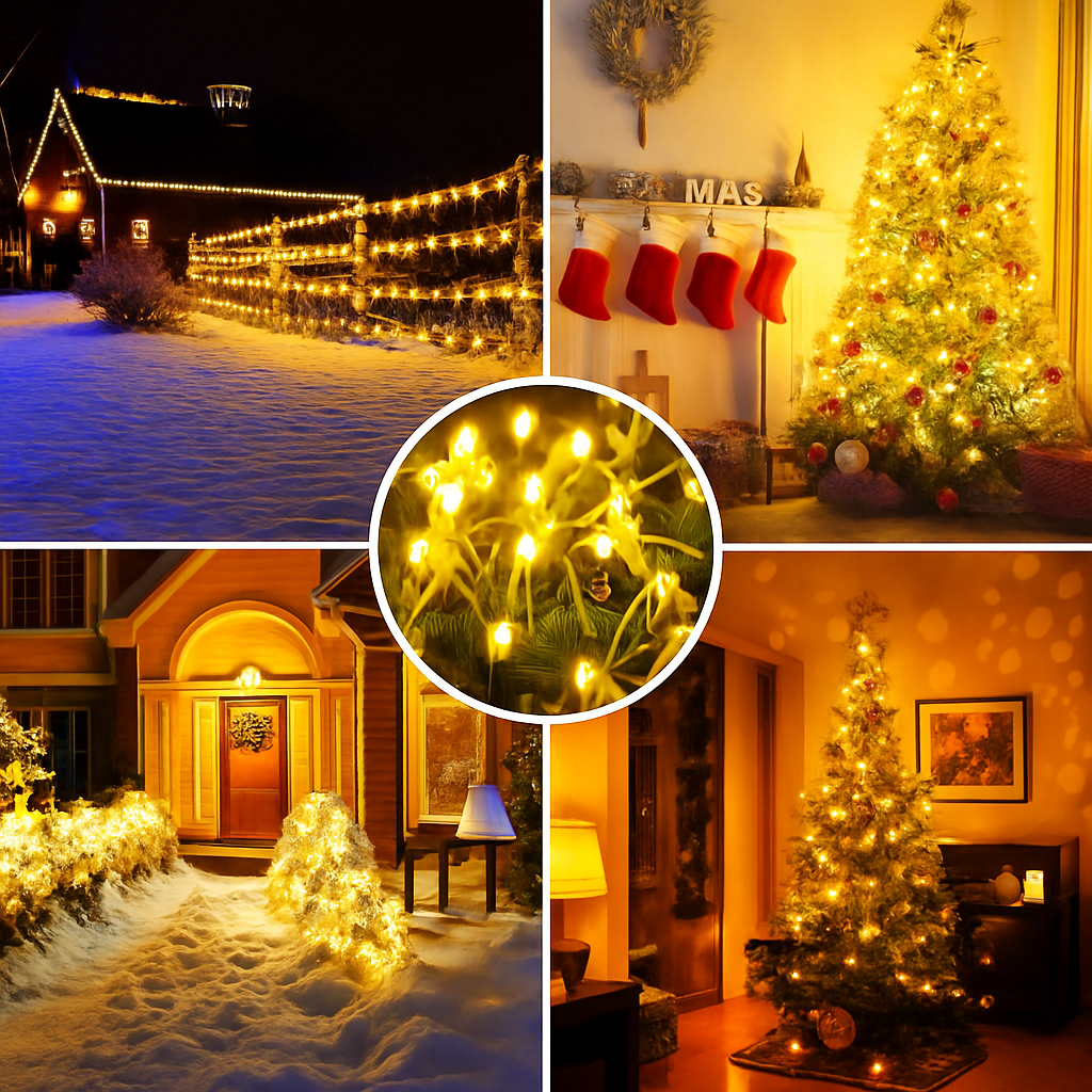 guirlande lumineuse solaire étanche pour extérieur jardin mariage Noël - vue 5 sur 13