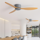 High quality modern nordic low ceiling fan lamp with DC LED, remote control