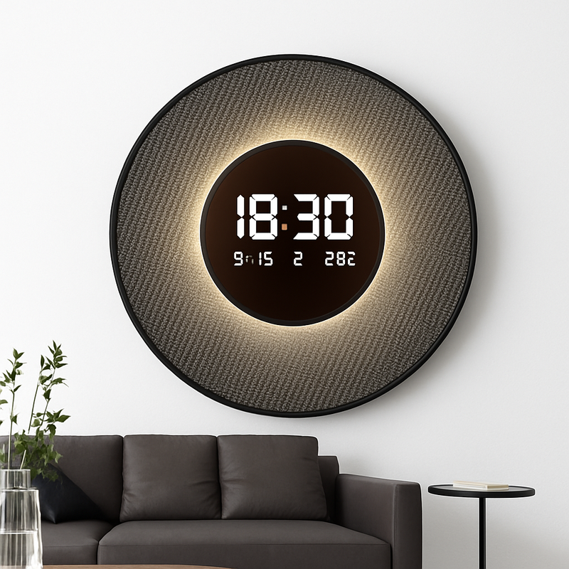 horloge décorative numérique lumineuse pour restaurant et décoration intérieure