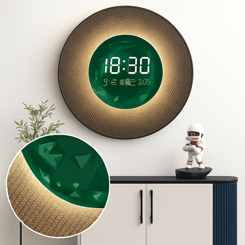 horloge décorative numérique lumineuse pour restaurant et décoration intérieure