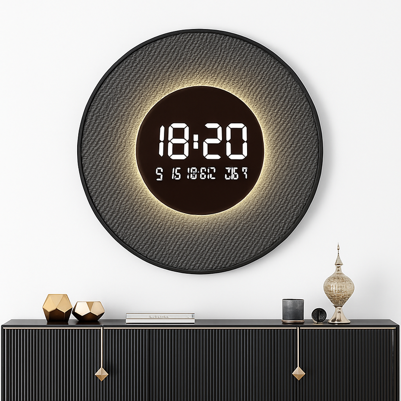 horloge décorative numérique lumineuse pour restaurant et décoration intérieure