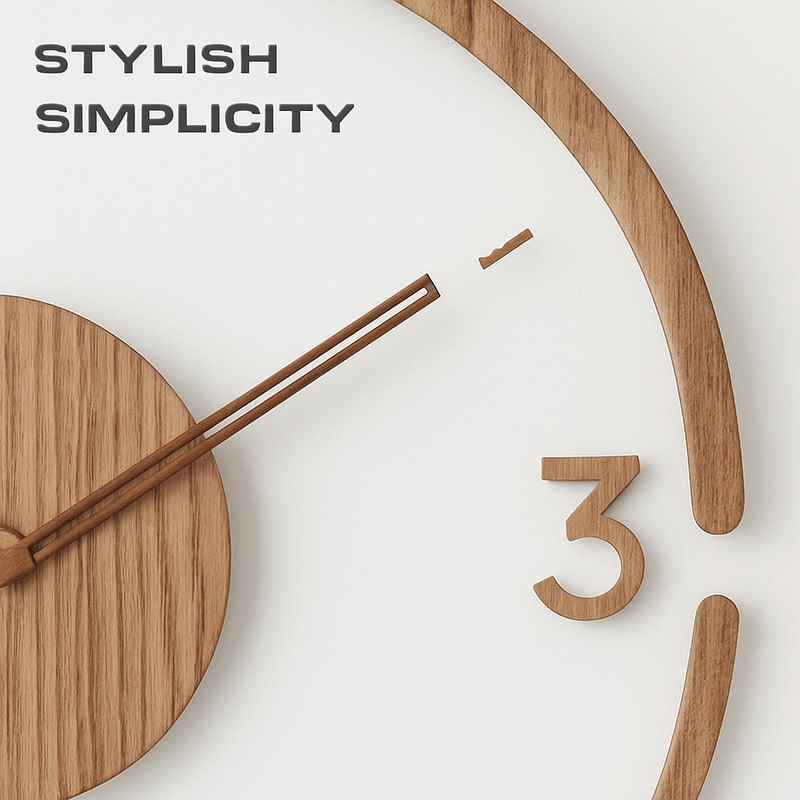 horloge murale créative en bois style nordique silencieuse et moderne