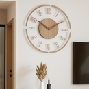 horloge murale créative en bois style nordique silencieuse et moderne