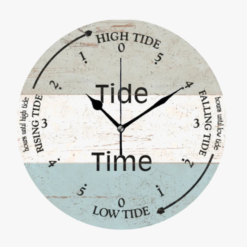 horloge murale de marée côtière décorative et silencieuse