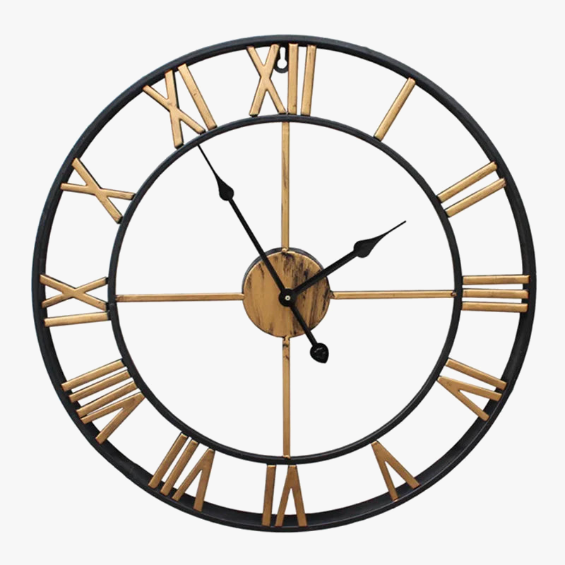 horloge murale design moderne en métal style 3D