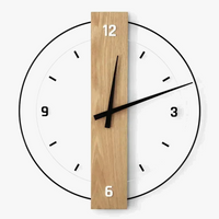 horloge murale en bois design moderne pour décoration intérieure