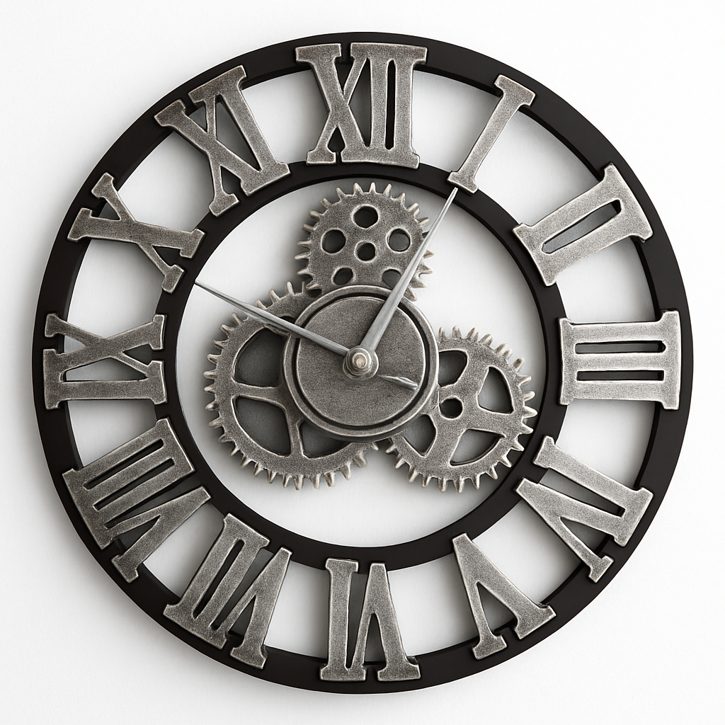 horloge murale à engrenages décorative style industriel moderne - vue 11 sur 10