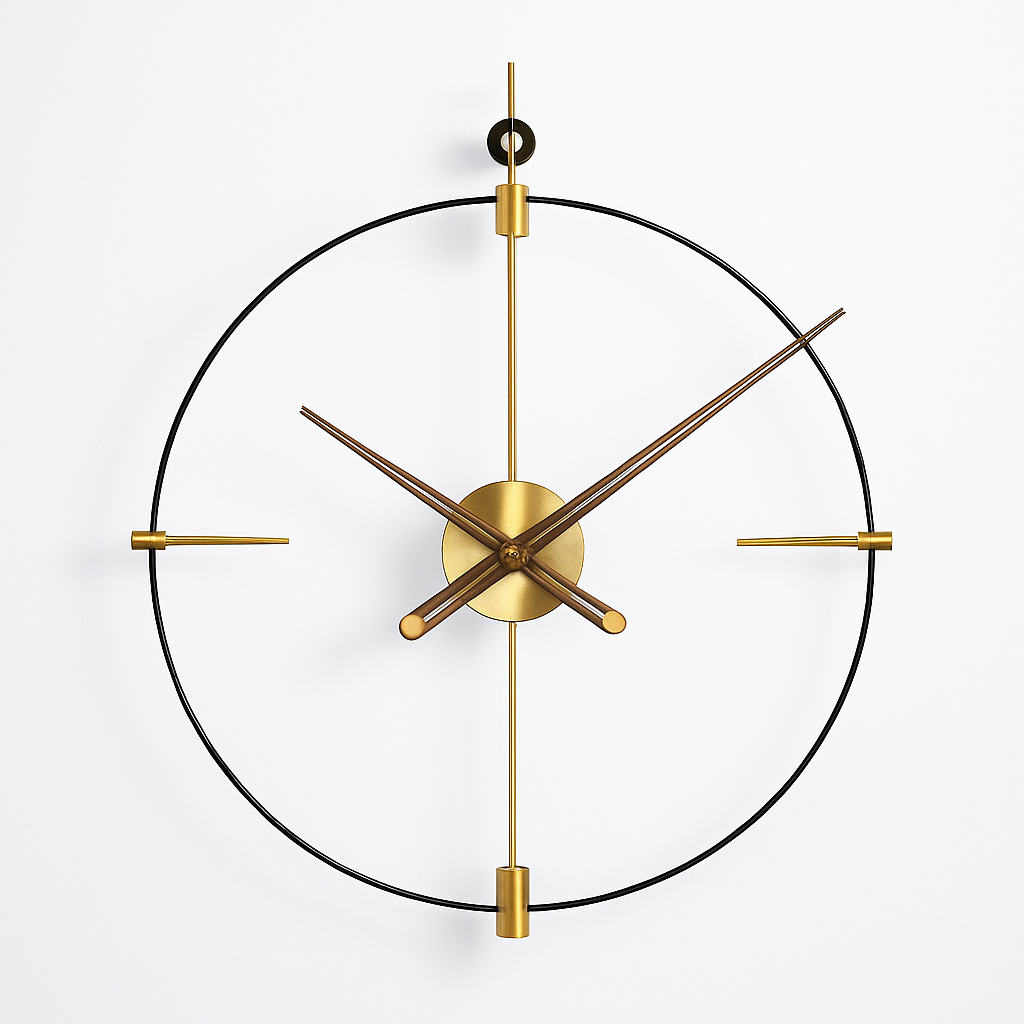 horloge murale luxe moderne décoration minimaliste nordique artisanale