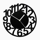 Horloge murale moderne ronde noire 30cm