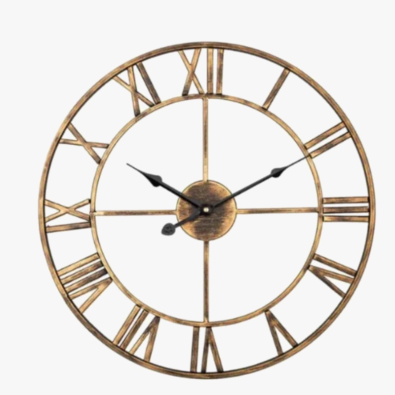horloge murale rétro en métal décoration créative pour intérieur