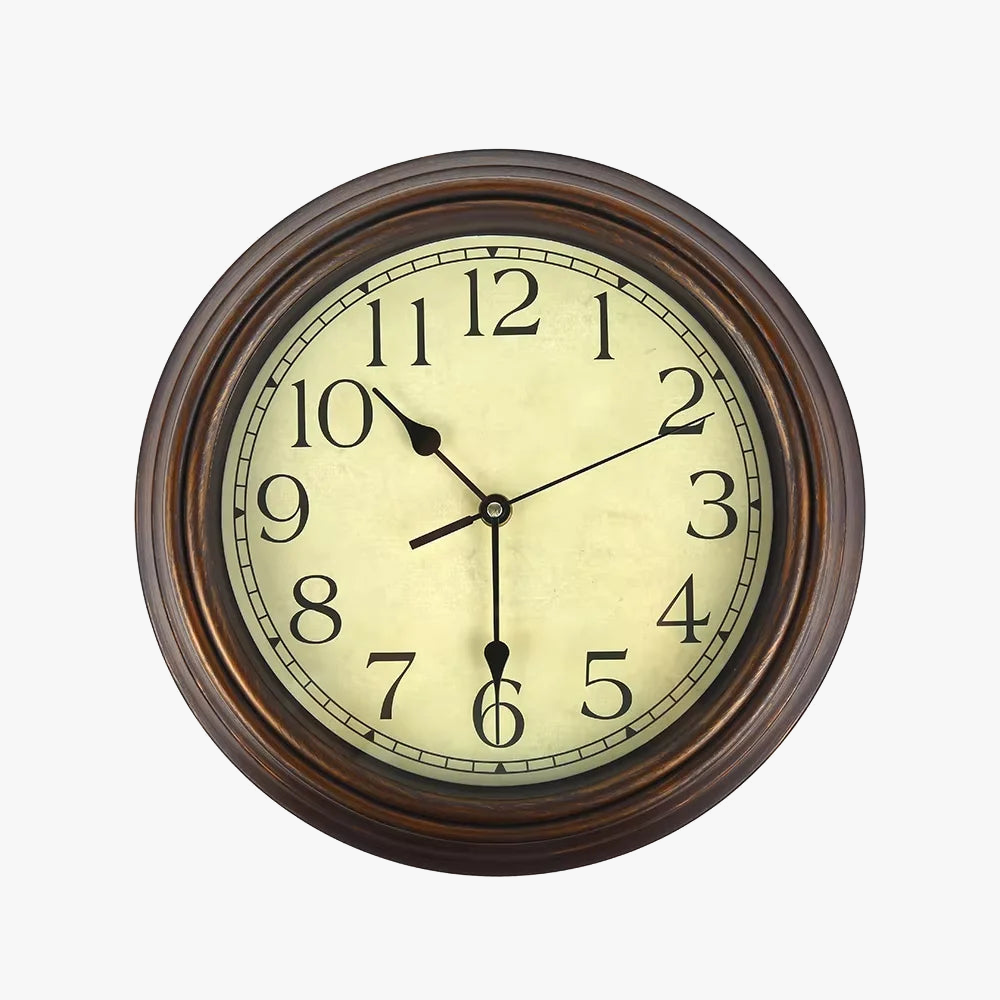 horloge murale rétro silencieuse pour décoration intérieure élégante