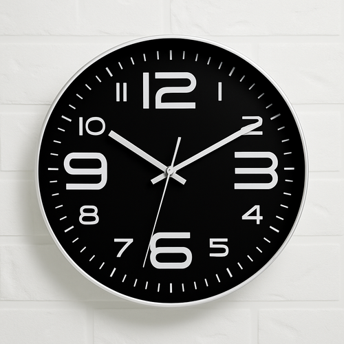 Horloge murale ronde design avec chiffres colorés 30cm Brief