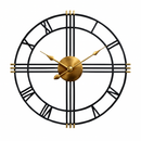 Horloge murale ronde en métal industriel 50cm Restaurant