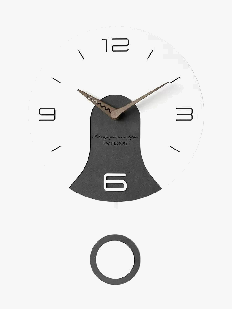 horloge murale silencieuse en bois massif design créatif
