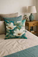 housse de coussin à motif floral ginkgo pour décoration intérieure