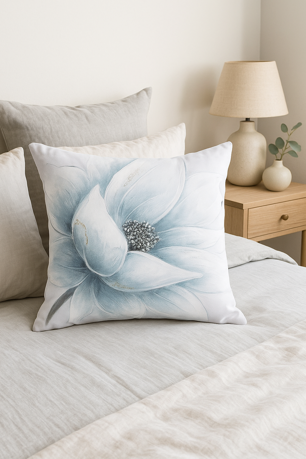 housse de coussin à motif floral ginkgo pour intérieur - vue 3 sur 2