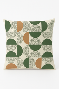 housse de coussin à motif floral vert abstrait imprimé