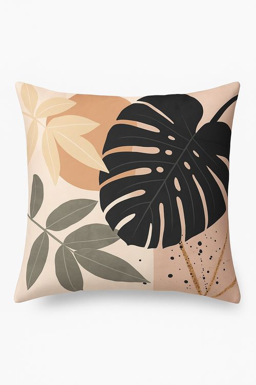 housse de coussin abstraite art plant 45x45 cm