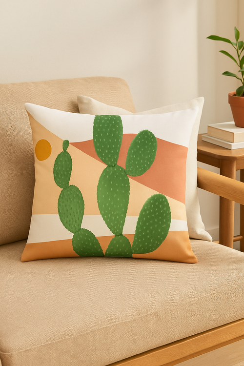 housse de coussin abstraite art plant 45x45 cm