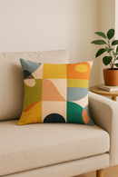 housse de coussin abstraite nordique pour un salon élégant