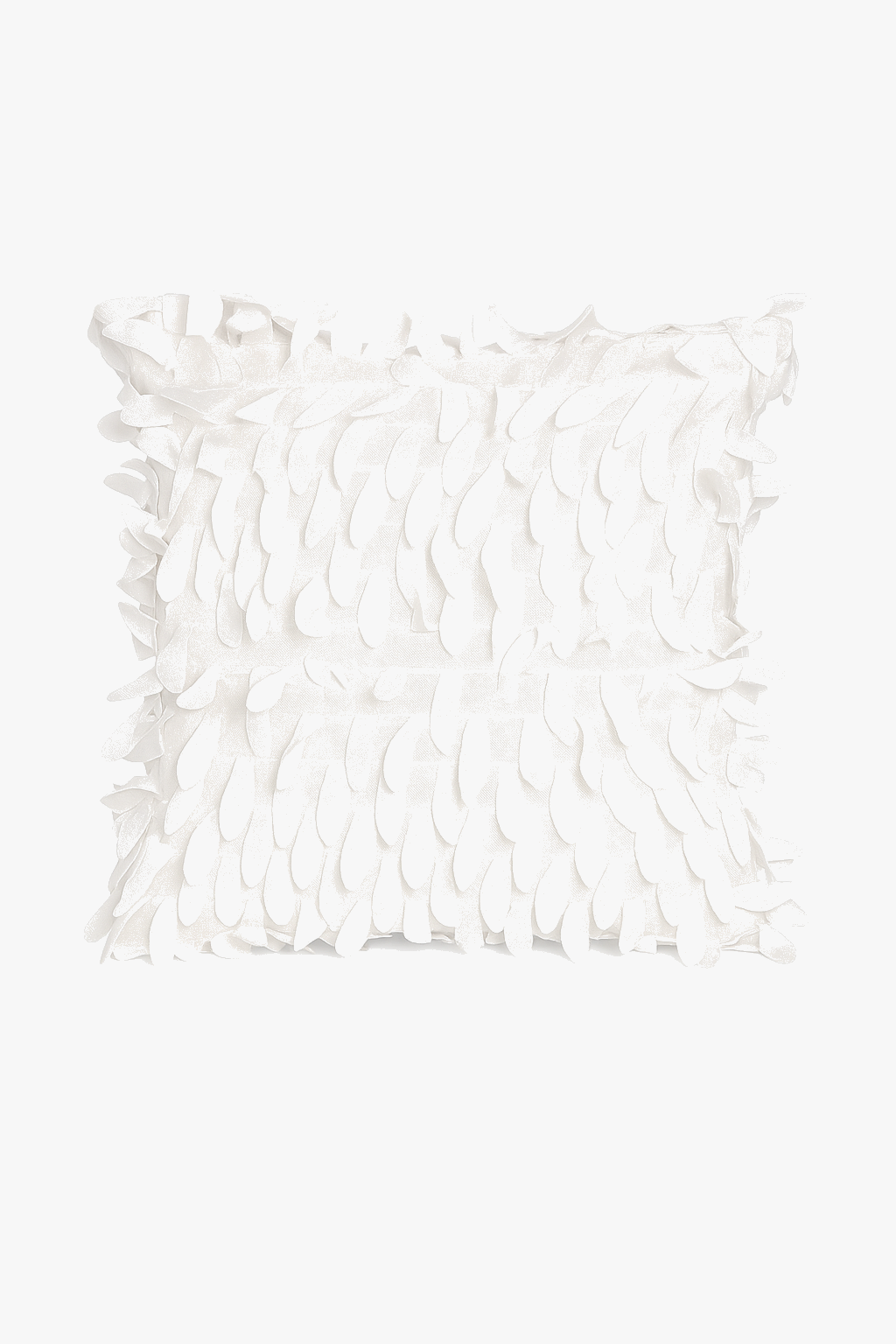 housse de coussin brodée feuille en 3D fait main 42 x 42 cm