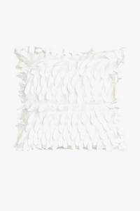 housse de coussin brodée feuille en 3D fait main 42 x 42 cm