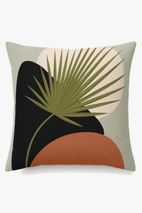 housse de coussin carrée art plant abstraite 45 cm