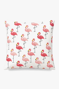Colourful flamingo square cushion cover for interior decoration