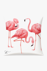 housse de coussin carrée motif flamant rose décoratif élégant pour intérieur