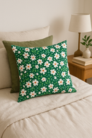 housse de coussin carrée fleurs aquarelle 45x45 cm décoratif pour canapé
