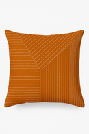 housse de coussin carrée géométrique marron élégant et moderne
