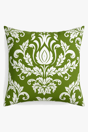 Creative green leaf patterned cushion cover