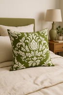housse de coussin créative à motifs de feuilles vertes
