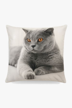 Decorative cushion cover with cute cat design for interiors