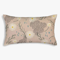 housse de coussin décorative motif feuilles de tournesol